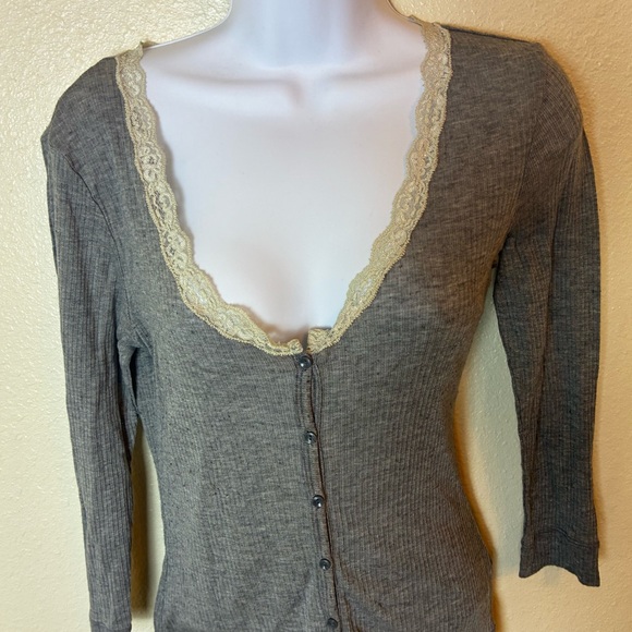 Vintage Victoria’s Secret Pajama Henley Shirt - Picture 2 of 5